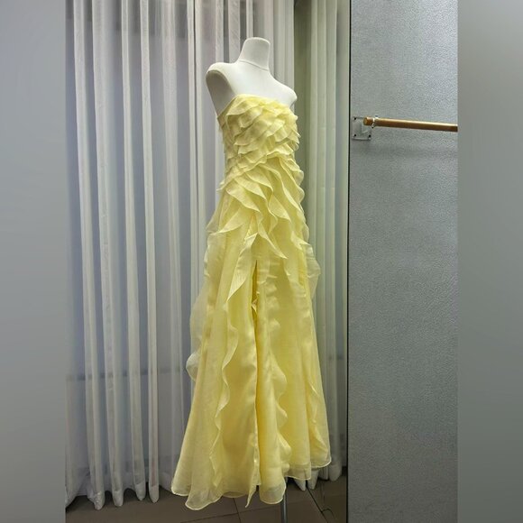 AJE. Allairie strapless ruffled shirred faille gown - Picture 9 of 16